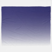 2トーンのグラデーショグラデーションンのネイビーブルー フリースブランケット (正面(横))