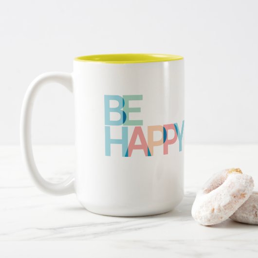 2トーンのコーヒーマグが楽しい ツートーンマグカップ (ドーナツ)