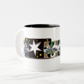 2トーンのコーヒーマグの星 ツートーンマグカップ (正面左)