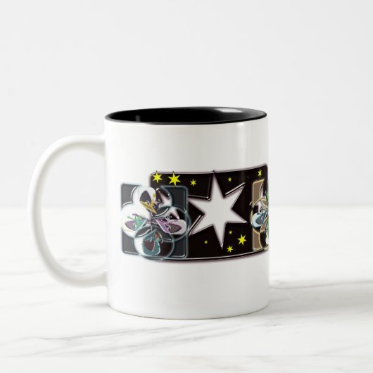 2トーンのコーヒーマグの星 ツートーンマグカップ (左)