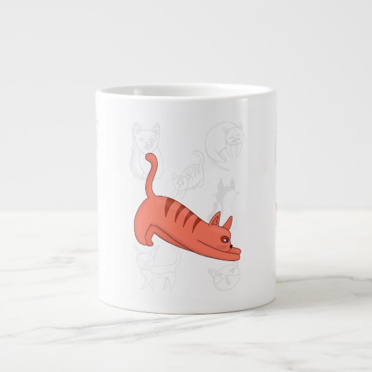 2トーンのコーヒーマグを伸ばす時間 ジャンボコーヒーマグカップ (正面)