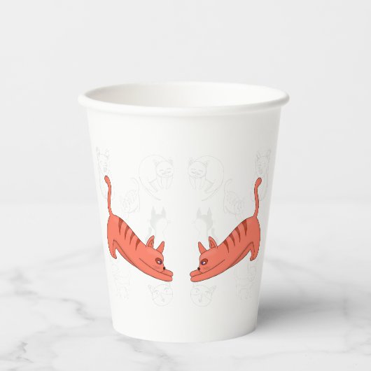 2トーンのコーヒーマグを伸ばす時間 紙コップ (正面)