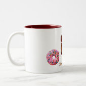 2トーンのコーヒーマグ犬 ツートーンマグカップ (左)