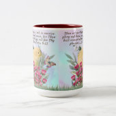 2トーンのコーヒーマグ – 聖句と自然シーン ツートーンマグカップ (中央)