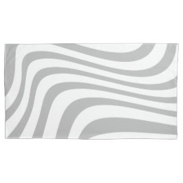 2トーンのゼブラパターン灰色とベージュモダンシック 枕カバー