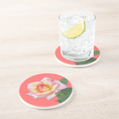 2トーンのピンクローズ コースター (側面)