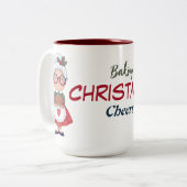 2トーンのミセス・クロース・クリスマス・マグカップ ツートーンマグカップ (正面左)