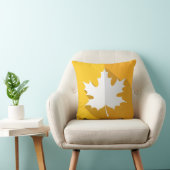 2トーンのメープル葉型 クッション (椅子)