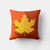 2トーンのメープル葉型 クッション (裏面)