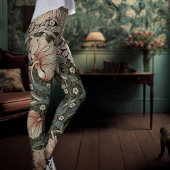 2トーンのヨガパンツほこりっぽい青いインペネルモリス レギンス