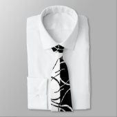 2トーンの白い黒の渦巻きネクタイ ネクタイ (タイ)