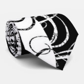 2トーンの白い黒の渦巻きネクタイ ネクタイ (ロール)