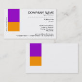 2トーンの装飾 – 紫とオレンジ 名刺 (正面/裏面)