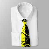 2トーンの黄色い渦巻き状の黒いネクタイ ネクタイ (タイ)