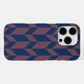 2トーンはっきりした矢印シェブロンストライプダークブルーピンク Case-Mate iPhoneケース (裏面 (横))