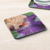 2トーンひげアイリス開花フローラ コースター (左側)