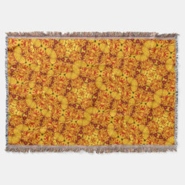 2トーンエレガントレッド金ゴールドモンセラチューリップ スローブランケット