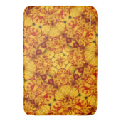 2トーンエレガントレッド金ゴールドモンセラチューリップ バスマット (正面縦)