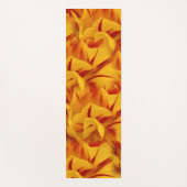 2トーンエレガントレッド金ゴールドモンセラチューリップ ヨガマット (正面)