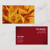 2トーンエレガントレッド金ゴールドモンセラチューリップ 名刺 (正面/裏面)