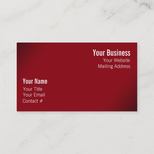 2トーンエレガントレッド金ゴールドモンセラチューリップ 名刺 (裏面)