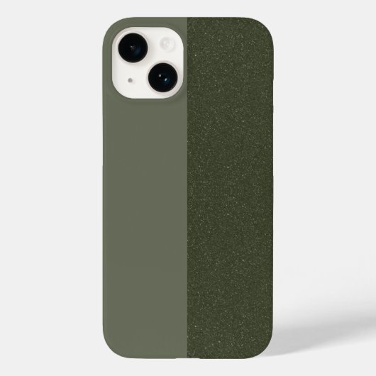 2トーンカスタムモスグリーンのテクスチャiPhone 14ケース Case-Mate iPhoneケース (裏面)