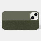 2トーンカスタムモスグリーンのテクスチャiPhone 14ケース Case-Mate iPhoneケース (裏面 (横))