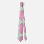 2トーンカラーグリッターピンクとパウダーブルーシアン ネクタイ (正面)