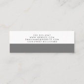 2トーンカラーブロックの黒い署名 スキニー名刺 (裏面)