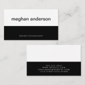 2トーンカラーブロックブラックデザイン 名刺 (正面/裏面)