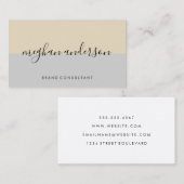 2トーンカラーブロック署名 名刺 (正面/裏面)