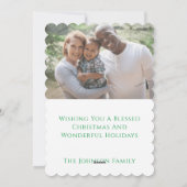 2トーンカラーモダンメリークリスマスウィッシュカード シーズンカード (裏面)