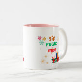 2トーンクラシックコーヒーマグ、11オズ ツートーンマグカップ (正面右)