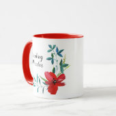 2トーンクラシックフローラゴージャスなコーヒーマグ マグカップ (正面左)