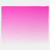 2トーングラディエントグラデーションホットピンク フリースブランケット (正面(横))