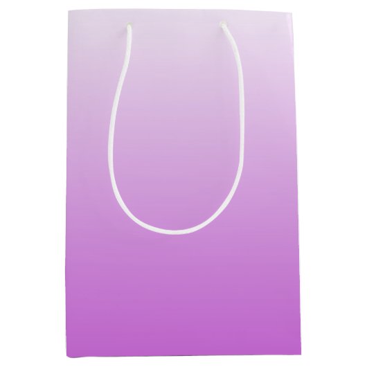 2トーングラディエントグラデーション薄紫紫 ミディアムペーパーバッグ (正面)