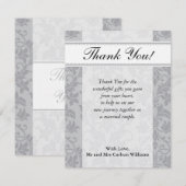 2トーングレーダマスクウェディングフラットサンキューカード サンキューカード (正面/裏面)