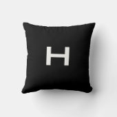 2トーンコンテンポラリー白黒装飾用クッション クッション (裏面)