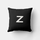 2トーンコンテンポラリー白黒装飾用クッション クッション (裏面)