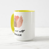 2トーンスタイリッシュマグ – 15 oz ofエレガンスはっきりした マグカップ (正面左)