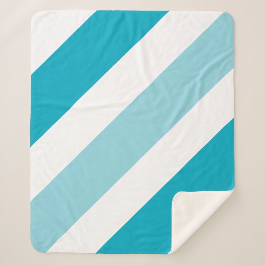 2トーンストライプの シェルパブランケット (正面)