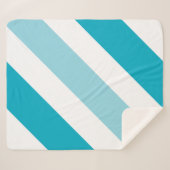 2トーンストライプの シェルパブランケット (正面(横))