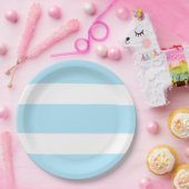 2トーンストライプ ペーパープレート (パーティー)