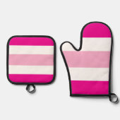 2トーンストライプ 鍋つかみ&鍋敷きセット (正面)