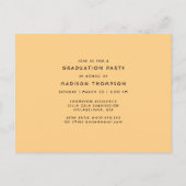 2トーンタイポグラフィ写真卒業招待状 ポストカード (裏面)