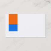 2トーンデコール – オレンジとブルー 名刺 (裏面)