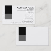 2トーンデコール – 黒とグレー 名刺 (正面/裏面)