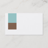2トーンデコール – Ltブルーグリーンとブラウン 名刺 (裏面)
