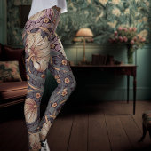 2トーンパンペネルダスティピンク&グレーブルーモリス レギンス