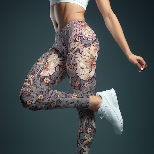 2トーンパンペネルダスティピンク&グレーブルーモリス レギンス